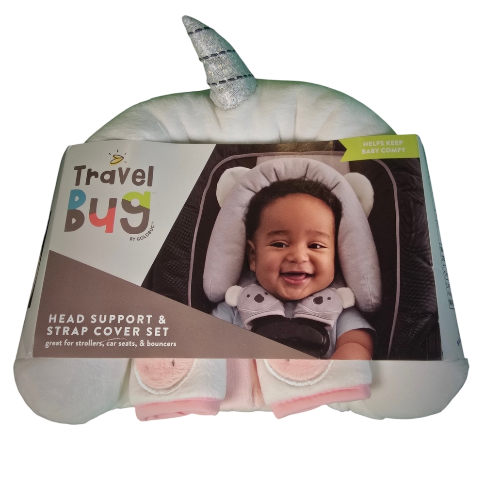 Pink and White Matching Set of Travel Bags